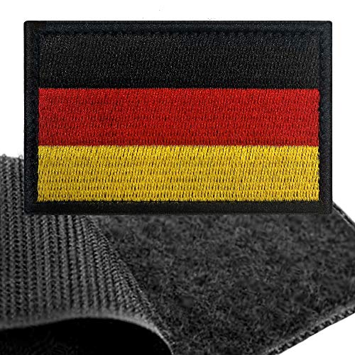 Parche Bandera Alemania para Ropa Ejercito – 8 x 5 cm - Escudo Bordado Militar Táctico Colores Originales Chaqueta Mochila Crossfit Aplicaciones para Coser Emblema Nacional Apliques Costura