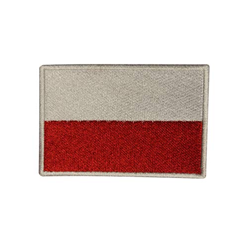 Parche bordado con bandera nacional de Polonia para coser en ropa, etc
