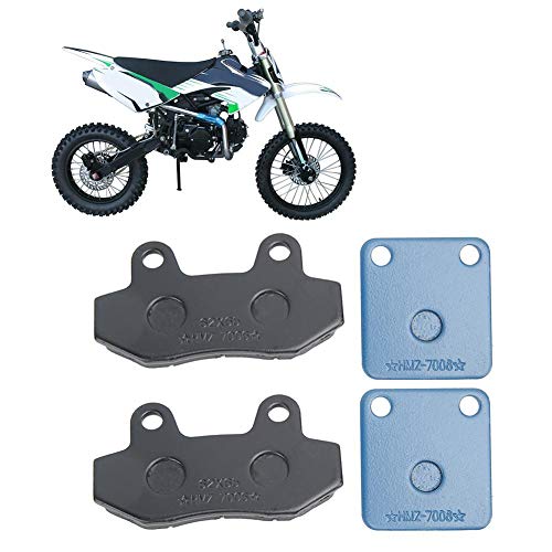 Pastillas de freno, Akozon pastillas de freno delanteras y traseras para 50 90 110 125 140 150 160cc Pit Dirt Bike