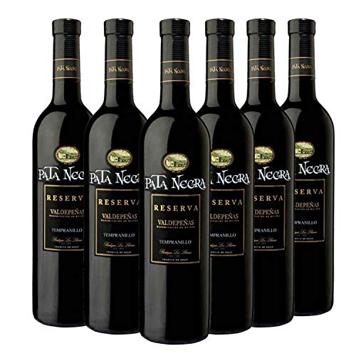 Pata Negra Reserva Vino Tinto D.O Valdepeñas - Caja de 6 Botellas x 750 ml