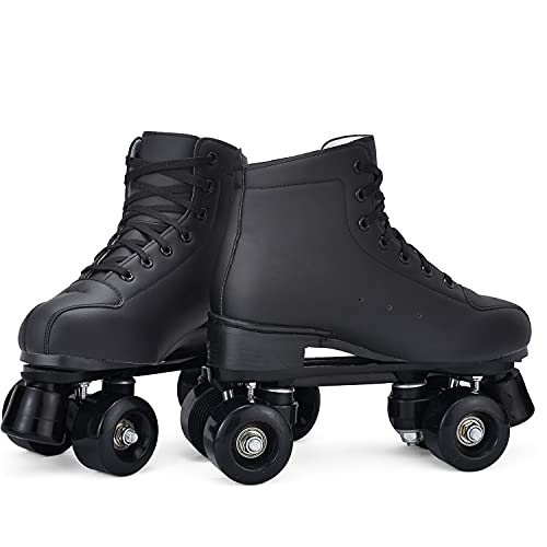 Patines 4 Ruedas , Patines Paralelos con Ruedas Luminosas , Top Alto Clásico PatinesSobreRuedas para Adulto , Niñas, Niños y Principiante（Tamaño 37-43） (40)