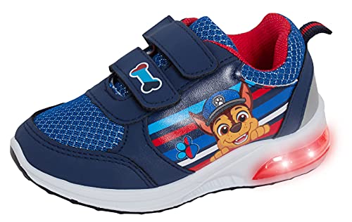 Paw Patrol Zapatillas deportivas con luces para niños Chase Marshall intermitentes, Navy, 24 EU