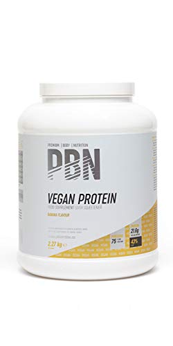 PBN Premium Body Nutrition - Bote de proteínas para veganos, 2.27 kg (Paquete de 1), sabor Plátano
