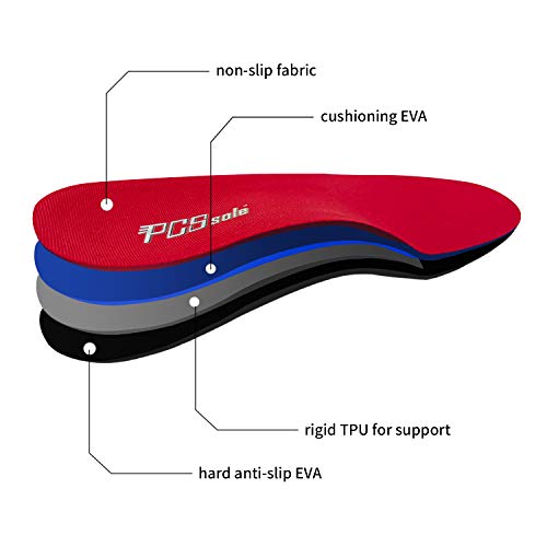 PCSsole Orthotic Arch Support Inserciones de calzado Plantillas para pies planos, dolor en los pies, fascitis plantar, plantillas para hombres y mujeres (EU35-36(23cm))