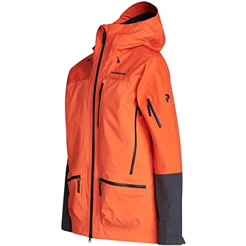 Peak Performance M Vislight Pro Jacket - Chaqueta de Gore-Tex para hombre, talla M, color naranja y gris