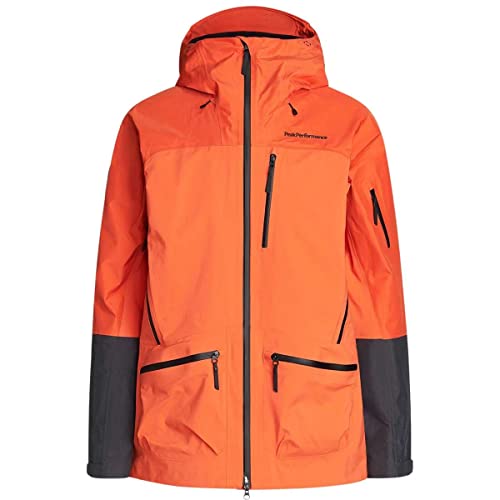 Peak Performance M Vislight Pro Jacket - Chaqueta de Gore-Tex para hombre, talla M, color naranja y gris