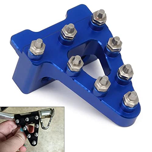 Pedal Freno Moto,Pedal de Freno Trasero Moto Universal CNC Aluminio Freno Trasero Pedales para K.T.M EXC XC SX SMC-Azul