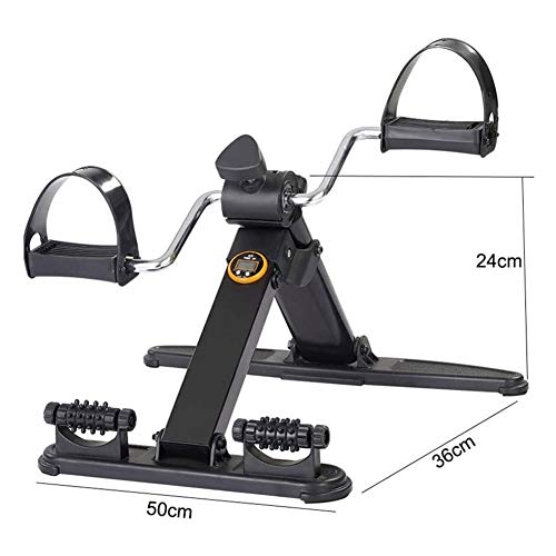 Pedales Estaticos Mini Bicicleta Estatica Ejercitador de pedal con el monitor LCD - Ciclo de escritorio portátil - mano, brazo y pierna Ejercicio Venta ambulante de la máquina - Ajustable aparatos de