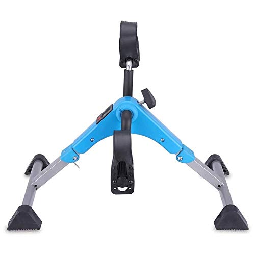 Pedales Estaticos Mini Bicicleta Estatica Pedal ejercitador - Ciclo de Escritorio portátil con el monitor LCD - mano, brazo y pierna Venta ambulante Máquinas de ejercicios - Bajo Impacto, plegable aju