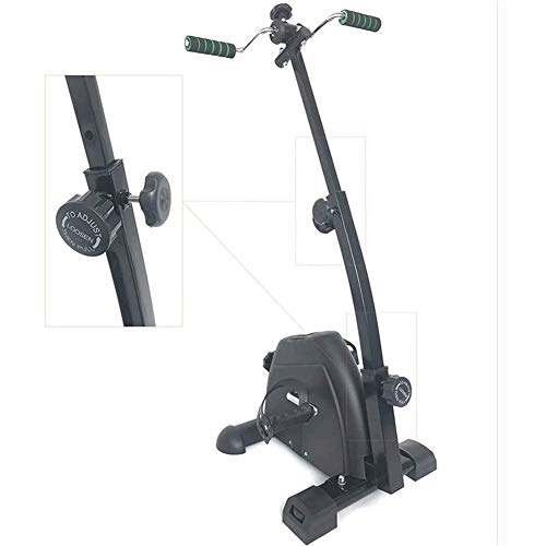 Pedales Estaticos Mini Bicicleta Estatica Pedal portátil Ejercitador - mano, brazo y pierna Máquinas de ejercicios Venta ambulante con el monitor LCD - Ajustable aparatos de ejercicios de rehabilitaci