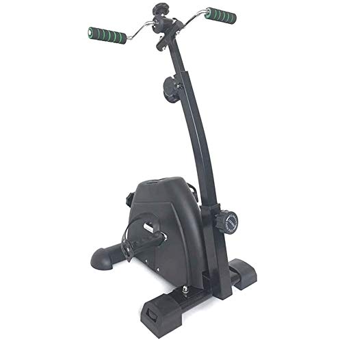 Pedales Estaticos Mini Bicicleta Estatica Pedal portátil Ejercitador - mano, brazo y pierna Máquinas de ejercicios Venta ambulante con el monitor LCD - Ajustable aparatos de ejercicios de rehabilitaci