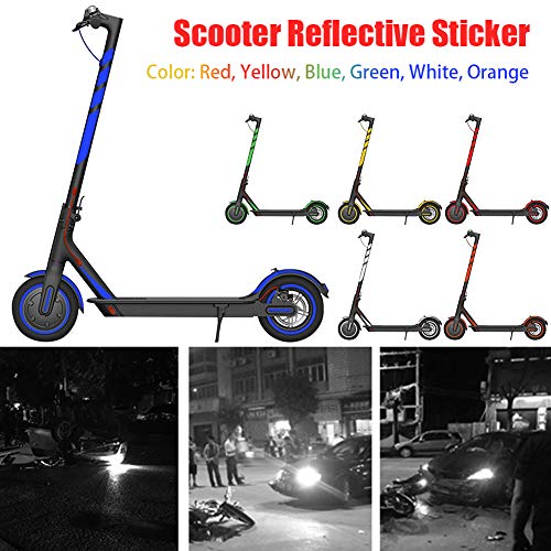 Pegatinas reflectantes para scooter eléctrico, PVC, impermeable, autoadhesivas, película reflectante nocturna, para Xiao mi-M365/M365 Pro/1s