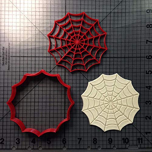 Película Super Hero Spider Face Eyes Spider Web Juego de cortadores de galletas Hecho en 3D Impreso Fondant Cupcake Top Cake Cutter Herramienta de decoración, Spiderman Face 2Inch