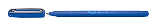 Pentel BX460-C IZee - Bolígrafo con tapa (punta de metal, grosor de trazo de 0,5 mm, 12 unidades), color azul