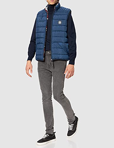 Pepe Jeans Heinrich Vest Reversible Chaqueta, Azul, L para Hombre