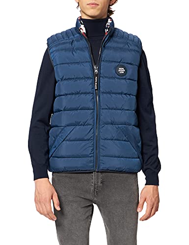 Pepe Jeans Heinrich Vest Reversible Chaqueta, Azul, L para Hombre