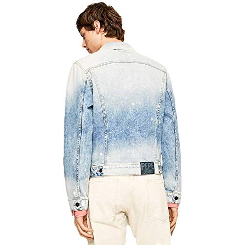 Pepe Jeans Pinner Random Chaqueta, Azul (Denim 000), Small para Hombre