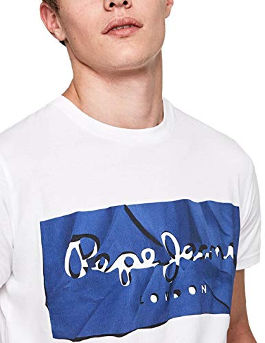 Pepe Jeans RAURY Camiseta, Azul (Blue 551), Large para Hombre