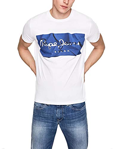 Pepe Jeans RAURY Camiseta, Azul (Blue 551), Large para Hombre