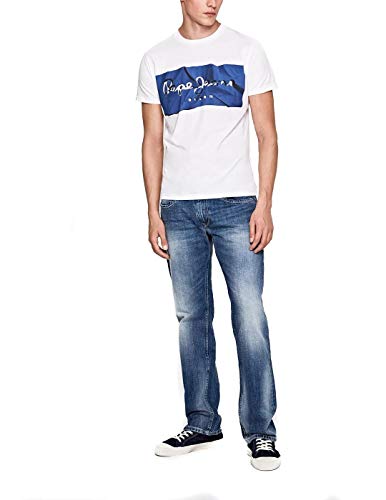 Pepe Jeans RAURY Camiseta, Azul (Blue 551), Large para Hombre
