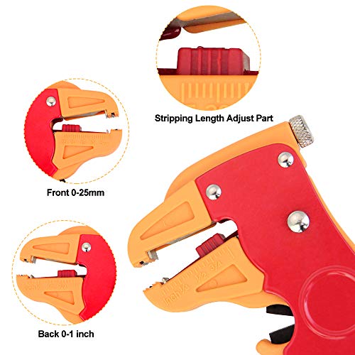 PERFETSELL Alicate Pelador Cables Alicate Pelacables Electricista Pela Cables de Electricidad Pelacables Electricista Automatico Pela Cables para Pelar Cables 0.2-6mm/Cortar Cables 0.08-2.0mm