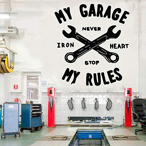 Personalizado mi garaje etiqueta de la pared calcomanía creativa pegatinas de garaje para la sala de reparación de automóviles decoración de la pared muursticker A9 L