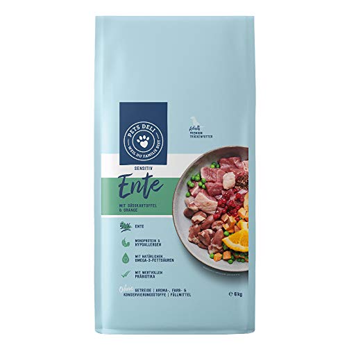 Pets Deli Comida para Perros sin Cereales 2 kg - pienso Saludable para Perros | Pato con boniato, arándanos y Naranja - alimento seco con 50% de Carne, sin aditivos