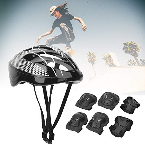 Petyoung Protectores de Patinaje sobre Ruedas Transpirables para Adultos Equipo de Protección con Casco Rodilleras Coderas Guantes Patineta de Ciclismo