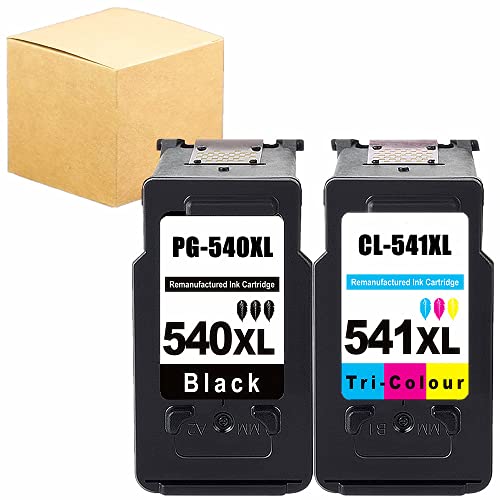 PG-540XL CL-541XL Reemplazo para Cartuchos tinta Canon 540 541 540 xl 541 xl tinta Impresora Canon 540 y 541 compatibles para Canon PIXMA MG3650 MG3550 MG4250 Impresora (1 Negro, 1 Tri-color)