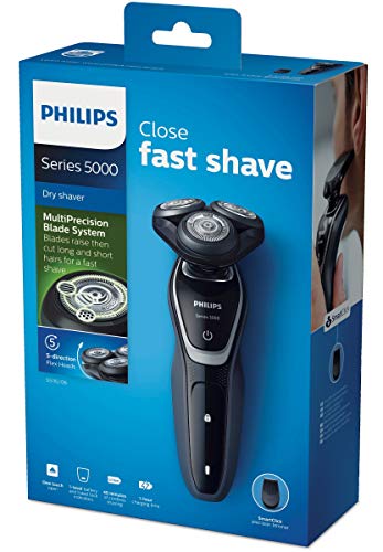 Philips Serie 5000 S5110/06 - Afeitadora eléctrica para hombre rotativa, perfilador patillas, color negro