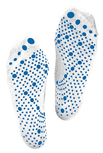 Pilates, Yoga, Barre, Ballet, Baile, Aptitud, Artes Marciales, Gimnasio, Rutina De Ejercicio, Antideslizante, Apretón, Patinar, Prevención De Caída, Hospital, Calcetines. Fit Products (Blanco / Azul)