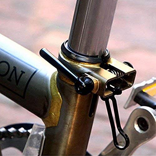 Pineapplen Abrazadera de Tija de SillíN de Bicicleta para Abrazadera de Tija de SillíN de Bicicleta Plegable Brompton con Gancho de Abrazadera Pieza de Bicicleta