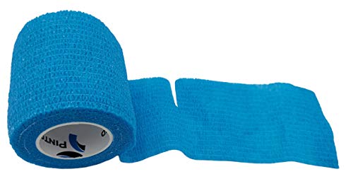 PintoMed - Venda Cohesiva - Azul Claro - 6 rollos x 5 cm x 4,5 m autoadhesivo flexible vendaje, primeros auxilios, lesiones