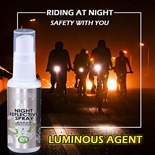 Pintura en Aerosol Reflectante Nocturna,Marca de Seguridad Reflectante para Exteriores Pulverizadores nocturnos Luminosos contra Accidentes Montar Bicicleta Reflectante (Plata)