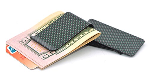 Pinza billetera, de Medifier, de fibra de carbono brillante Verde verde large