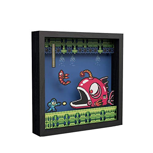 Pixel Frames Megaman 2: Lantern Fish (23x23cm) Shadow Box Art (Electronic Games), (RET00239)