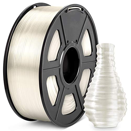 PLA Filament 1.75, JAYO PLA Clear 3D Printer Filament, Dimensional Accuracy +/- 0.02 mm, 1 KG Spool, PLA Transparent