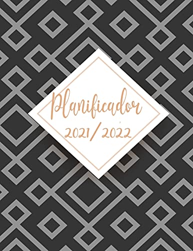 Planificador 2021/2022: Agenda semana vista ANUAL 2021 2022 grande/- español | gris | 16 meses | XXL Planificadora diaria y mensual , Organizador