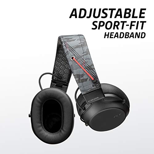 Plantronics BACKBEAT FIT 6100 Auriculares deportivos Bluetooth, en el oído, IPX5 con diadema y almohadilla de espuma con memoria, gris pimienta