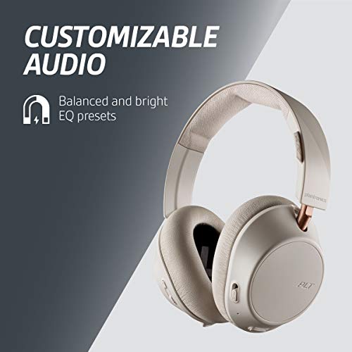 Plantronics BackBeat Go 810 Auriculares Bluetooth, Espuma con Memoria, sobre la Oreja, Hueso-Blanco, Uni