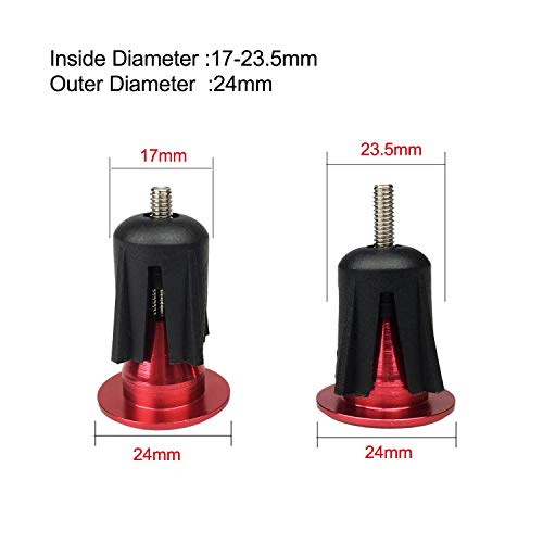 PLATT tapón de Manillar para Bici, Tapones de Manillar para Manilla de Carretera/BMX/MTB,Rojo
