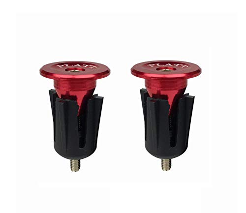 PLATT tapón de Manillar para Bici, Tapones de Manillar para Manilla de Carretera/BMX/MTB,Rojo