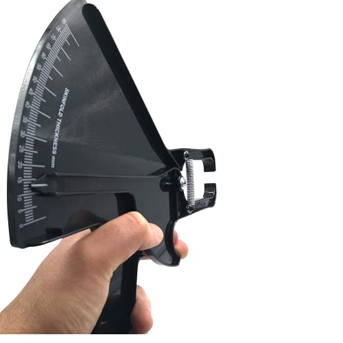 Plicómetro Profesional Medidor De Grasa Corporal - Adipómetro Lipocalibre De Alta Precisión con Manual De Antropometría (Negro)