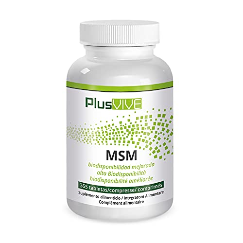 Plusvive - 365 cápsulas de MSM con matriz de biodisponibilidad