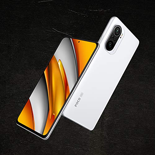 POCO F3 5G - Smartphone 6+128GB, 6,67” 120 Hz AMOLED DotDisplay, Snapdragon 870, cámara triple de 48MP, 4520 mAh, Blanco Ártico (versión ES/PT), incluye auriculares Mi