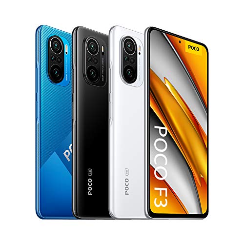 POCO F3 5G - Smartphone 6+128GB, 6,67” 120 Hz AMOLED DotDisplay, Snapdragon 870, cámara triple de 48MP, 4520 mAh, Blanco Ártico (versión ES/PT), incluye auriculares Mi