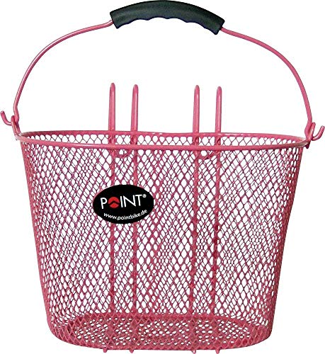 Point 05107700 VR Colour - Cesta Frontal para Bicicleta Infantil (25 x 16 x 16 cm), Color Rosa