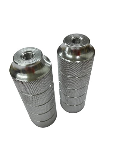 Point 29242000 - Tubos reposapiés para BMX (diámetro 10 mm), Color Plateado