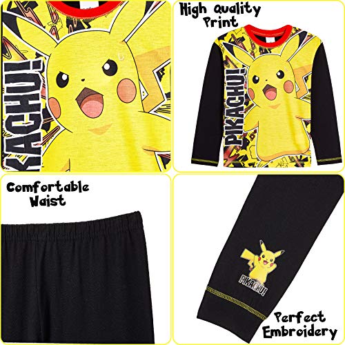 Pokemon Pijamas para niños PJs Pikachu 5-6 7-8 9-10 11-12 años (7-8 años)