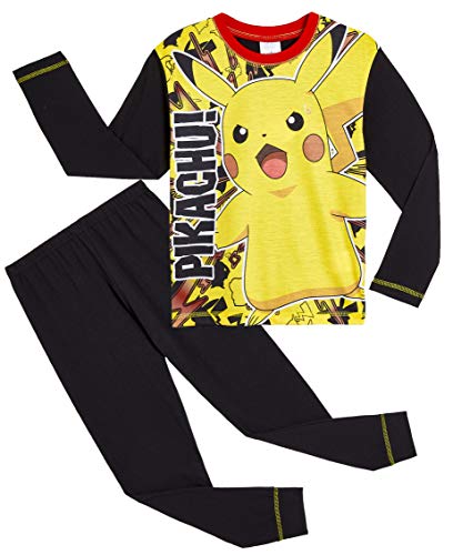 Pokemon Pijamas para niños PJs Pikachu 5-6 7-8 9-10 11-12 años (7-8 años)